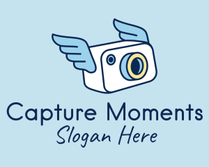 Camera Photographer Wings  logo