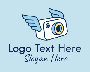 Photograph - Camera Photographer Wings logo design