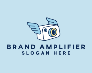 Camera Photographer Wings  logo design