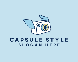 Camera Photographer Wings  logo design