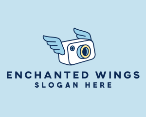 Camera Photographer Wings  logo design