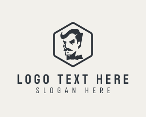 Professional Hipster Barbershop logo