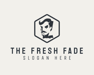 Professional Hipster Barbershop logo