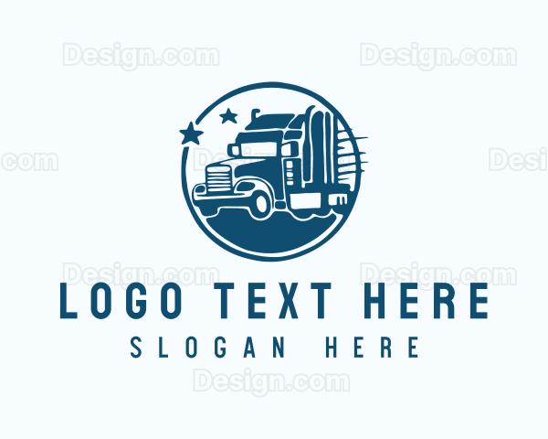 Trailer Truck Cargo Transport Logo