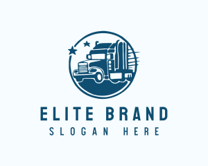 Trailer Truck Cargo Transport Logo