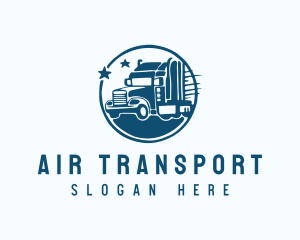 Trailer Truck Cargo Transport logo design