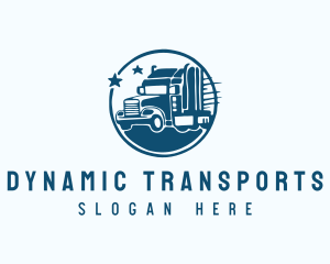 Trailer Truck Cargo Transport logo design