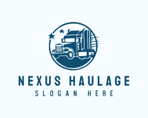 Trailer Truck Cargo Transport logo design