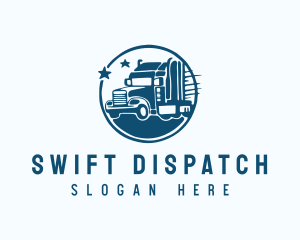 Trailer Truck Cargo Transport logo design