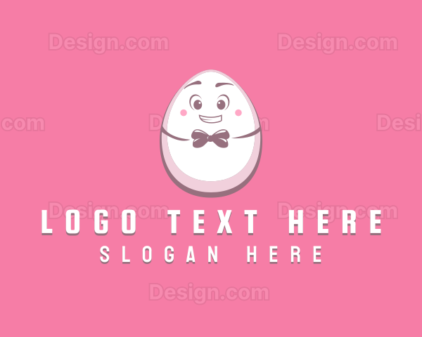 Happy Bow Tie Egg Logo