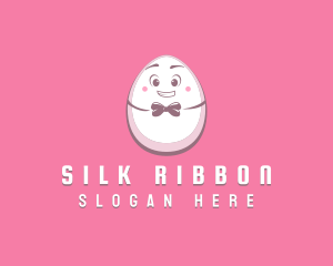 Happy Bow Tie Egg logo design