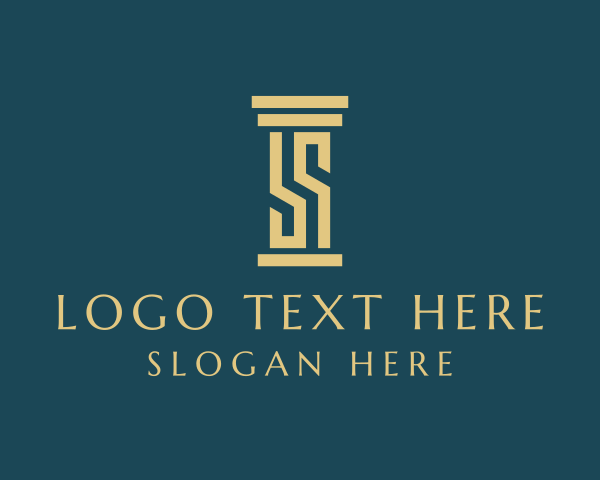 Law Firm Pillar Letter S logo