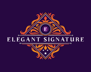 Elegant Decorative Crest logo design