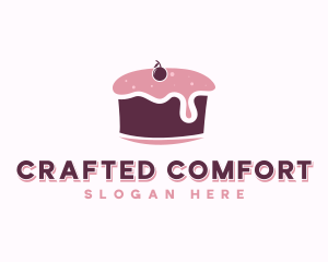 Cherry Dessert Cake logo design