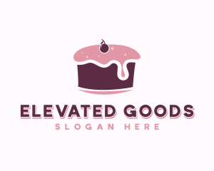 Cherry Dessert Cake logo design