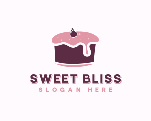 Cherry Dessert Cake logo design