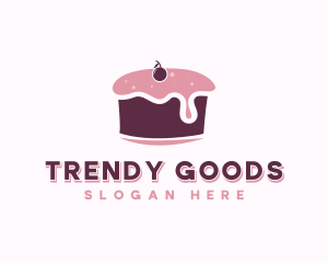 Cherry Dessert Cake logo design