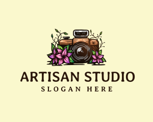 Floral Camera Studio logo design