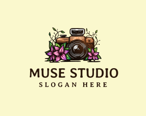 Floral Camera Studio logo design