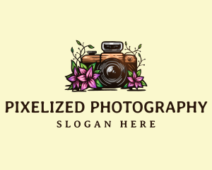 Floral Camera Studio logo design