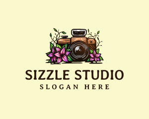 Floral Camera Studio logo design