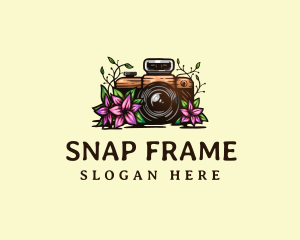 Floral Camera Studio logo design