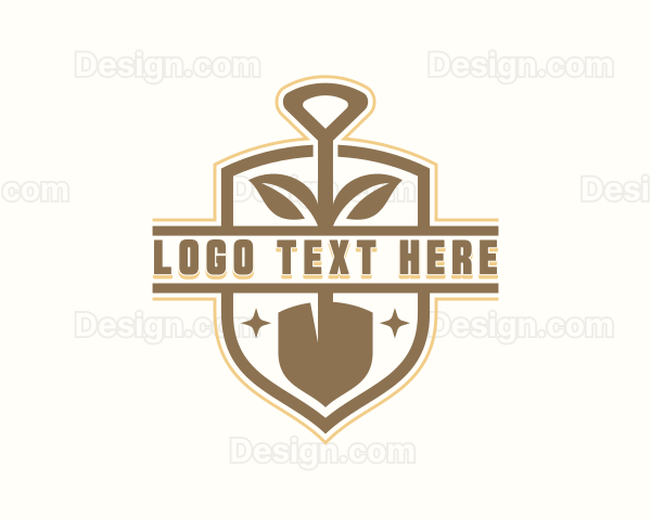 Landscaping Shovel Lawn Logo