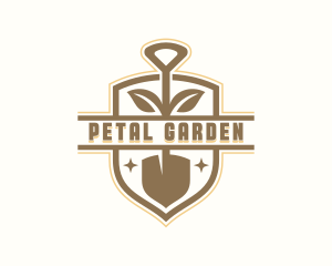 Landscaping Shovel Lawn logo design