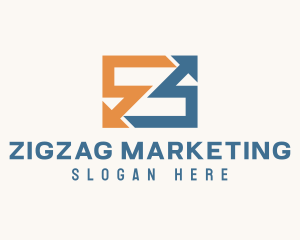 Marketing Arrow Letter Z logo design