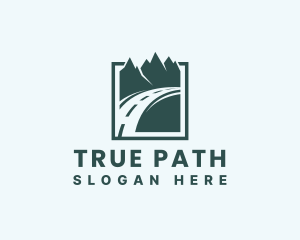 Travel Road Mountains logo design