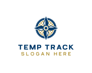 Tracking Route Compass logo design