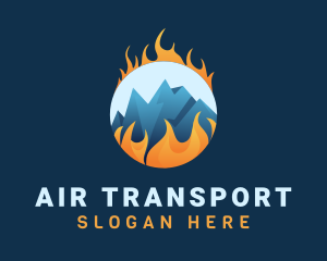 Hot & Cold Mountain logo design