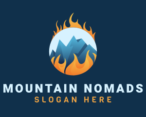 Hot & Cold Mountain logo design