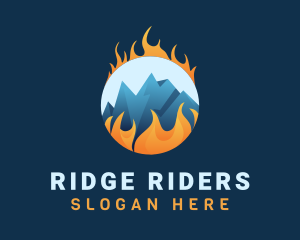 Hot & Cold Mountain logo design