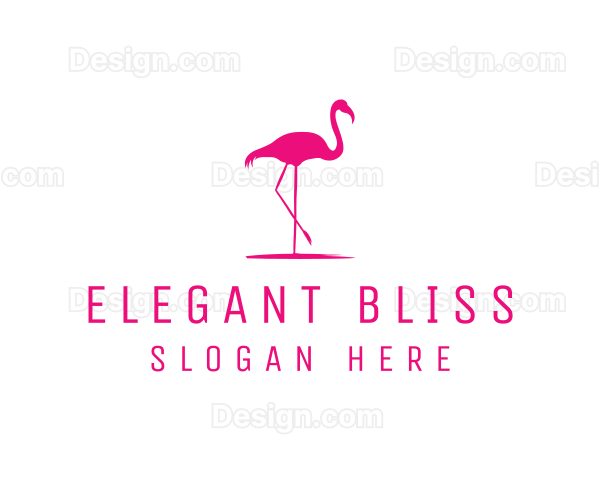 Pink Flamingo Silhouette Logo