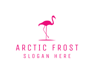 Pink Flamingo Silhouette logo design