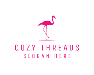 Pink Flamingo Silhouette logo design