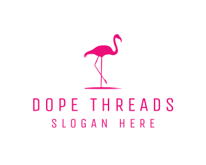 Pink Flamingo Silhouette logo design