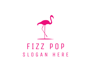 Pink Flamingo Silhouette logo design