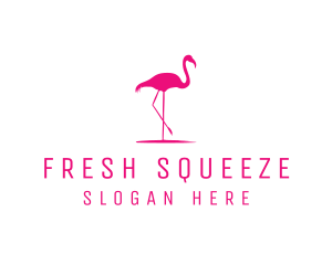 Pink Flamingo Silhouette logo design