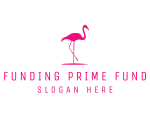 Pink Flamingo Silhouette logo design