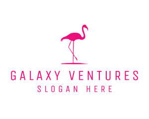 Pink Flamingo Silhouette logo design