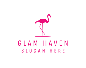 Pink Flamingo Silhouette logo