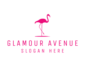 Pink Flamingo Silhouette logo