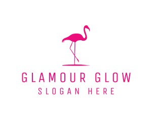 Pink Flamingo Silhouette logo