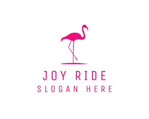 Pink Flamingo Silhouette logo design