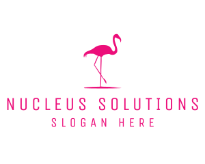 Pink Flamingo Silhouette logo design