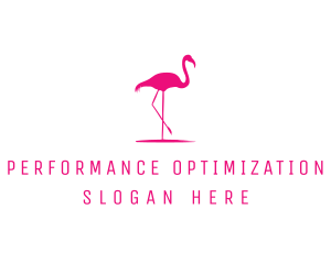 Pink Flamingo Silhouette logo design