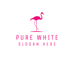 Pink Flamingo Silhouette logo design