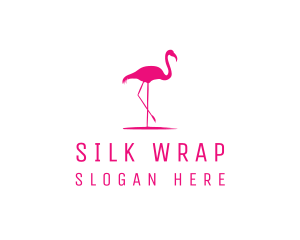 Pink Flamingo Silhouette logo design